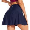 Ewedoos Swim Skirt Tummy Control Swim Skirt Bottoms for Women with Pockets Bathing Suit Swimsuit Tankini Swimming Skort(Dark Blue)