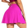 Ewedoos Swim Skirt Tummy Control Swim Skirt Bottoms for Women with Pockets Bathing Suit Swimsuit Tankini Swimming Skort(Pink)