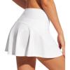 Ewedoos Swim Skirt Tummy Control Swim Skirt Bottoms for Women with Pockets Bathing Suit Swimsuit Tankini Swimming Skort(White)