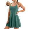 Ewedoos Tennis Dress Womens Athletic Dress Built in Shorts & Bra Adjustable Straps Workout Exercise Golf Summer Dress(Green)