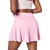 Ewedoos Tennis Skirt Womens Skorts with Pockets Shorts Tennis Skirts for Women Athletic Golf Running Pickleball(New Pink)