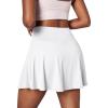 Ewedoos Tennis Skirt Womens Skorts with Pockets Shorts Tennis Skirts for Women Athletic Golf Running Pickleball(White)