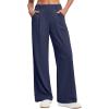 Ewedoos Wide Leg Pants Woman Stretchy Work Dress Pants Women Pull on Business Casual Slacks Trousers Fall Outfits 26″/28″(Navy)