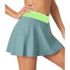 Ewedoos Women’s Athletic Skirt Cross Waist Tennis Skirt with Pockets Linner Skorts Tennis Skirts Golf Pickleball Casual(Green)