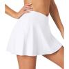 Ewedoos Women’s Athletic Skirt Cross Waist Tennis Skirt with Pockets Linner Skorts Tennis Skirts Golf Pickleball Casual(White)