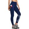 Ewedoos Womens Fleece Lined Leggings Water-Resistant Thermal Winter Fleece Leggings for Women with Pockets Ski Hiking(Dark Blue)