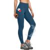 Ewedoos Womens Fleece Lined Leggings Water-Resistant Thermal Winter Fleece Leggings for Women with Pockets Ski Hiking(Dark Midinight Blue)