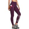 Ewedoos Womens Fleece Lined Leggings Water-Resistant Thermal Winter Fleece Leggings for Women with Pockets Ski Hiking(Dark Purple)