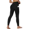 Ewedoos Women’s Fleece Lined Leggings with Pockets Winter Thermal Leggings for Women High Waisted Yoga Warm Leggings(Black)