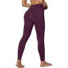 Ewedoos Women’s Fleece Lined Leggings with Pockets Winter Thermal Leggings for Women High Waisted Yoga Warm Leggings(Purple)