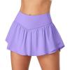 Ewedoos Womens Flowy Shorts with Pockets Tummy Control Athletic Shorts for Women Running Shorts Tennis Skirt Skort(Lavender)