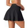 Ewedoos Womens Tennis Skirt with Shorts Underneath Pleated Tennis Skirts for Women Golf Athletic Skorts with Pockets(Black)