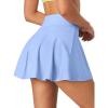 Ewedoos Womens Tennis Skirt with Shorts Underneath Pleated Tennis Skirts for Women Golf Athletic Skorts with Pockets(Light Blue)