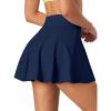 Ewedoos Womens Tennis Skirt with Shorts Underneath Pleated Tennis Skirts for Women Golf Athletic Skorts with Pockets(Navy)