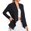 Ewedoos Women’s UPF 50+ Sun Shirts Sun Protection Clothing Lightweight Cardigans with Pockets Long Sleeve Beach Cover Up(Black)