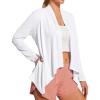 Ewedoos Women’s UPF 50+ Sun Shirts Sun Protection Clothing Lightweight Cardigans with Pockets Long Sleeve Beach Cover Up(White)