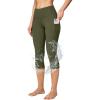 Ewedoos womens Capri(Dark Green Capris Water Resistant)