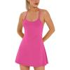 Womens Tennis Dress, Athletic Dress with Built-in Bra & Shorts Pockets Summer Dresses for Women Golf Outfits for Workout(Hot Pink)