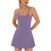 Womens Tennis Dress, Athletic Dress with Built-in Bra & Shorts Pockets Summer Dresses for Women Golf Outfits for Workout(Lavender)