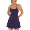 Womens Tennis Dress, Athletic Dress with Built-in Bra & Shorts Pockets Summer Dresses for Women Golf Outfits for Workout(Midnight Blue)