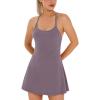 Womens Tennis Dress, Athletic Dress with Built-in Bra & Shorts Pockets Summer Dresses for Women Golf Outfits for Workout(Opera Mauve)