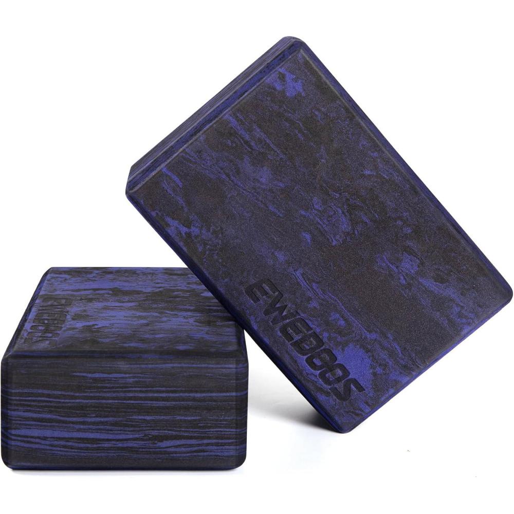imageEwedoos Yoga Blocks 2 Pack Eco Friendly Yoga Block HighDensity NonSlip Yoga Block Set for Yoga PilatesPURPLE EVA