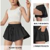 Ewedoos 2 in 1 Flowy Shorts Girls Butterfly Athletic Shorts Size 10-12 Cute Preppy Trendy Shorts Skirt for Teen Girls(Black)