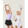 Ewedoos 2 in 1 Flowy Shorts Girls Butterfly Athletic Shorts Size 10-12 Cute Preppy Trendy Shorts Skirt for Teen Girls(Black&white)