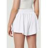 Ewedoos 2 in 1 Flowy Shorts Girls Butterfly Athletic Shorts Size 10-12 Cute Preppy Trendy Shorts Skirt for Teen Girls(Black&white)