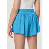 Ewedoos 2 in 1 Flowy Shorts Girls Butterfly Athletic Shorts Size 10-12 Cute Preppy Trendy Shorts Skirt for Teen Girls(Blue)