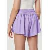 Ewedoos 2 in 1 Flowy Shorts Girls Butterfly Athletic Shorts Size 10-12 Cute Preppy Trendy Shorts Skirt for Teen Girls(Purple)