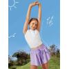 Ewedoos 2 in 1 Flowy Shorts Girls Butterfly Athletic Shorts Size 10-12 Cute Preppy Trendy Shorts Skirt for Teen Girls(Purple)