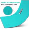 Ewedoos Eco Friendly Yoga Mat Thick TPE Yoga Mat Non Slip Yoga Mats Anti-tear Exercise Workout Mat for Women Men Kids Yoga, Pilates and Fitness(ACE TEAL)
