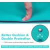 Ewedoos Eco Friendly Yoga Mat Thick TPE Yoga Mat Non Slip Yoga Mats Anti-tear Exercise Workout Mat for Women Men Kids Yoga, Pilates and Fitness(ACE TEAL)