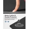 Ewedoos Eco Friendly Yoga Mat Thick TPE Yoga Mat Non Slip Yoga Mats Anti-tear Exercise Workout Mat for Women Men Kids Yoga, Pilates and Fitness(Black Yoga Mat)