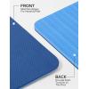 Ewedoos Eco Friendly Yoga Mat Thick TPE Yoga Mat Non Slip Yoga Mats Anti-tear Exercise Workout Mat for Women Men Kids Yoga, Pilates and Fitness(Blue Yoga Mat)