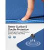 Ewedoos Eco Friendly Yoga Mat Thick TPE Yoga Mat Non Slip Yoga Mats Anti-tear Exercise Workout Mat for Women Men Kids Yoga, Pilates and Fitness(Blue Yoga Mat)