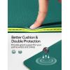 Ewedoos Eco Friendly Yoga Mat Thick TPE Yoga Mat Non Slip Yoga Mats Anti-tear Exercise Workout Mat for Women Men Kids Yoga, Pilates and Fitness(Green Yoga Mat)