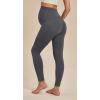 Ewedoos Fleece Lined Maternity Leggings with Pockets Shirred Sides Warm Pregnancy Leggings Over The Belly Thermal Yoga Pants(Gray)