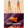Ewedoos Fleece Lined Maternity Leggings with Pockets Shirred Sides Warm Pregnancy Leggings Over The Belly Thermal Yoga Pants(Purple)
