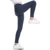 Ewedoos Girl’s Athletic Leggings with Pockets Kids Yoga Pants Leggings for Girls Active Running Dance Tights(Navy Leggings)