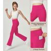 Ewedoos Girl’s Fleece Lined Flare Leggings with Pockets Cute Preppy Clothes for Girls Yoga Pants Bell Bottoms(Hot Pink)