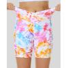 Ewedoos Girls Volleyball Athletic Shorts with Pockets – Preppy Spandex Dance Shorts for Teen Girls(Flower Tie Dye)