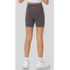 Ewedoos Girls Volleyball Athletic Shorts with Pockets – Preppy Spandex Dance Shorts for Teen Girls(Gray)