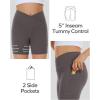 Ewedoos Girls Volleyball Athletic Shorts with Pockets – Preppy Spandex Dance Shorts for Teen Girls(Gray)