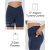 Ewedoos Girls Volleyball Athletic Shorts with Pockets – Preppy Spandex Dance Shorts for Teen Girls(Navy)