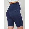 Ewedoos Maternity Biker Shorts with Pockets Buttery Soft Maternity Shorts Over Belly Pregnancy Shorts Active Yogs Short(Shorts-navy Blue)