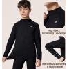 Ewedoos Thermal Underwear Set for Kids Thermals Top and Bottom Set Boys Long Johns Base Layer Thermal Set(Black)