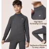 Ewedoos Thermal Underwear Set for Kids Thermals Top and Bottom Set Boys Long Johns Base Layer Thermal Set(Grey)