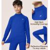 Ewedoos Thermal Underwear Set for Kids Thermals Top and Bottom Set Boys Long Johns Base Layer Thermal Set(Lazurite Blue)